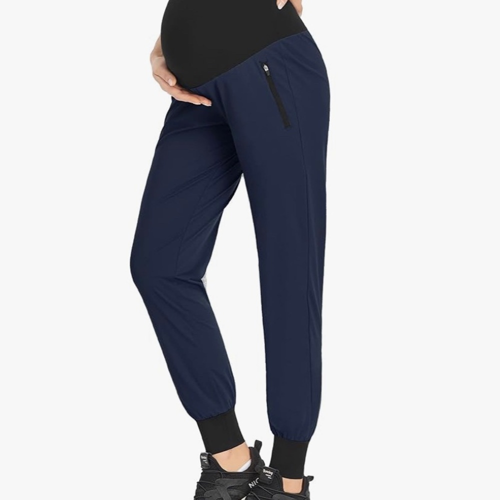 Navy Maternity Jogger Pants